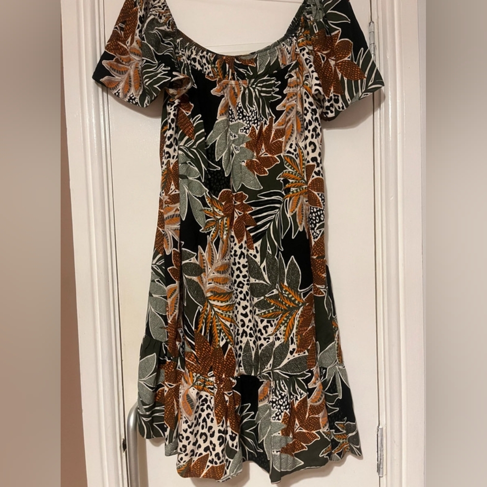 Floral Off-Shoulder Midi Dress